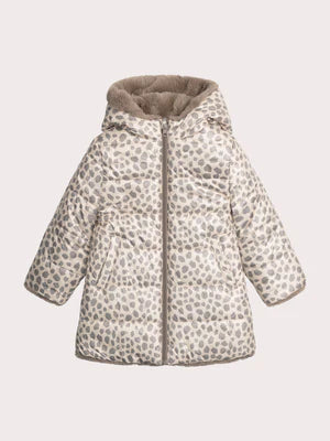 Reversible Taupe Faux Fur Coat