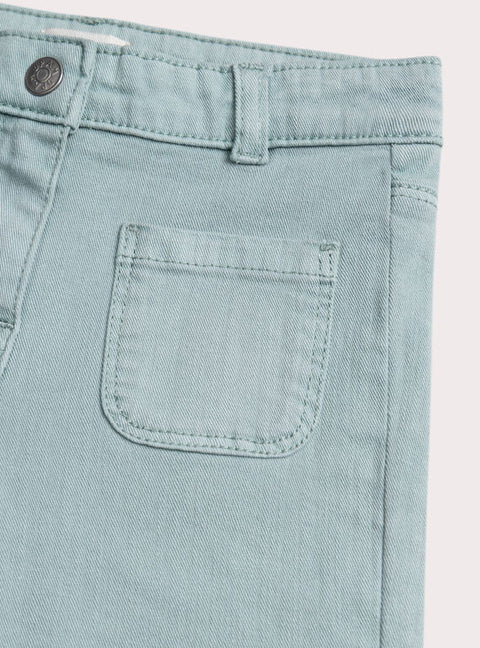 Blue Stretch Cotton Twill Trousers