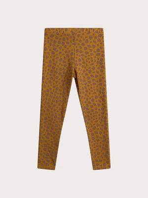 Yellow Fleece Lined Cotton Leggings