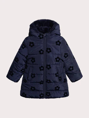Reversible Navy Faux Fur Coat