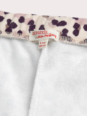 Cream Floral Print Fleece Lined Leggings