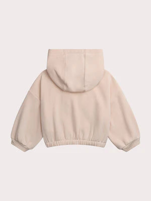 Cream Fox Animation Cotton Fleece Sweatshirt