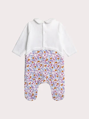 Cream Forest Animation Velour Sleepsuit