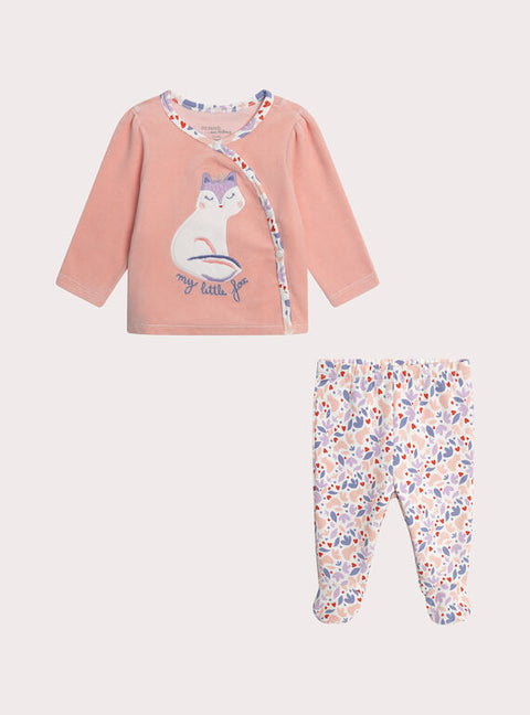 Peach Velour Fox Animation Pyjamas
