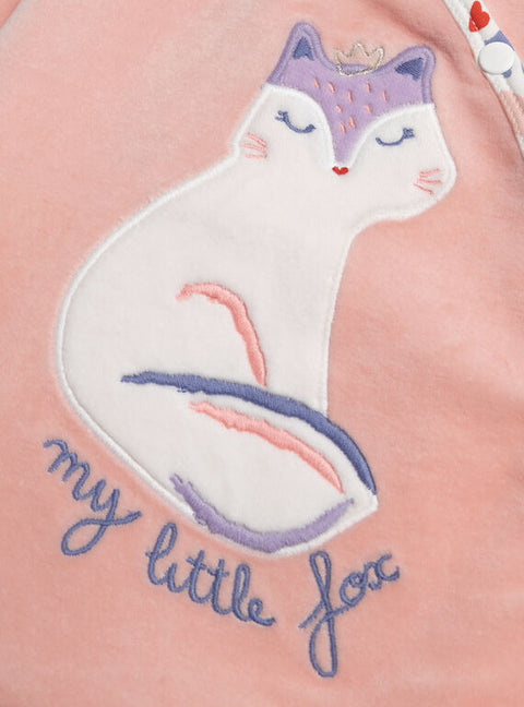 Peach Velour Fox Animation Pyjamas