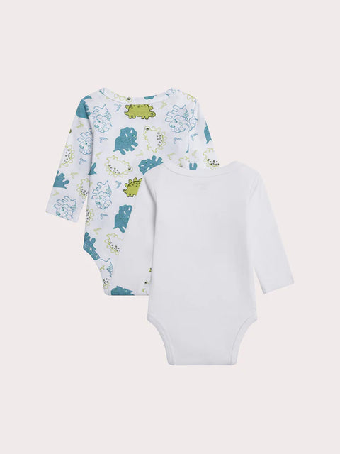 2 Pack Long Sleeve Cotton Bodysuits
