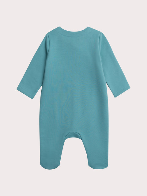 Green Crocodile Animation Cotton Fleece Sleepsuit