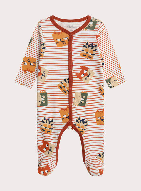 Cream Animal Animation Cotton Sleepsuit