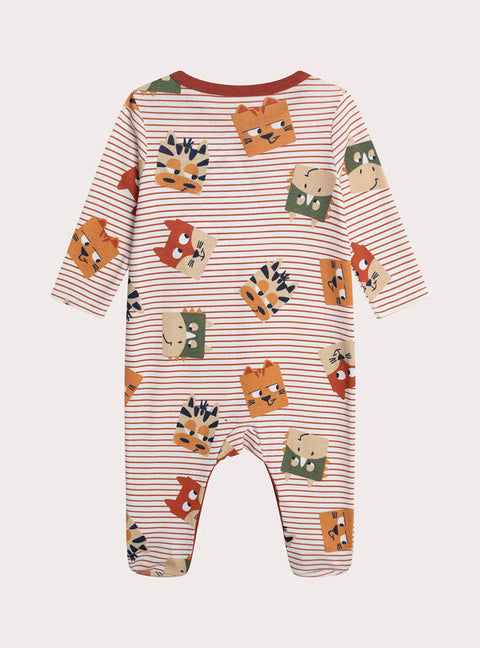 Cream Animal Animation Cotton Sleepsuit