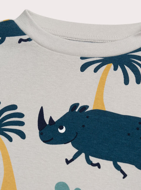 Green Safari Print Cotton Pyjamas