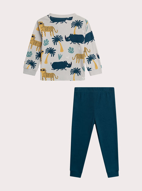 Green Safari Print Cotton Pyjamas