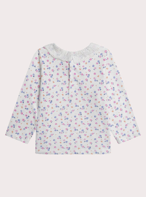 Floral Print Cotton T-shirt