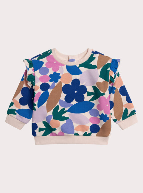 Graphic Print Cotton Fleece Sweatshirt