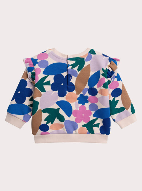 Graphic Print Cotton Fleece Sweatshirt