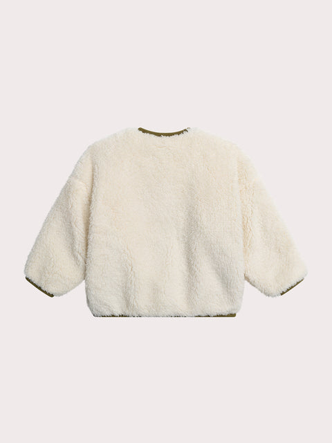 Reversible Sheepskin Effect Cardigan