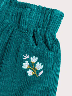 Turquoise Corduroy Shorts