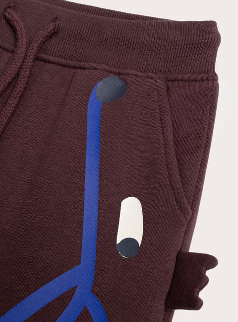 BurgundyCotton Fleece Joggers