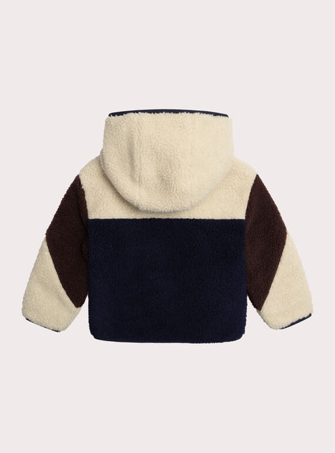Reversible Colour Block Hooded Coat