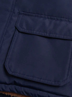 Sherpa Lined Navy 3 In 1 Coat