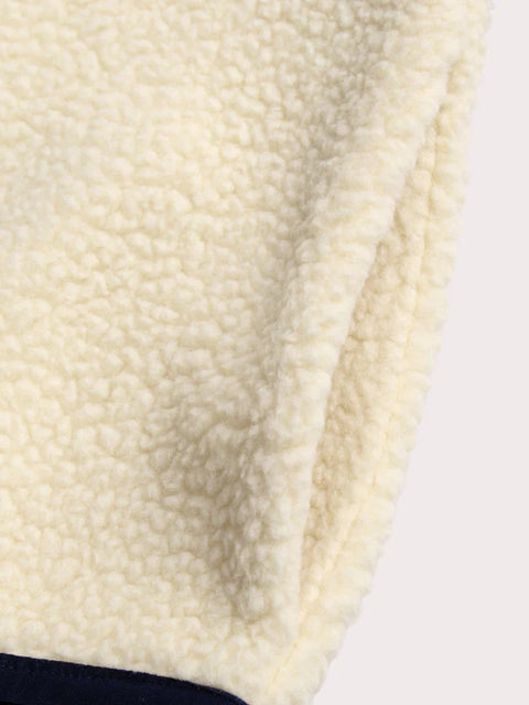 Block Colour Faux Sheepskin Jacket