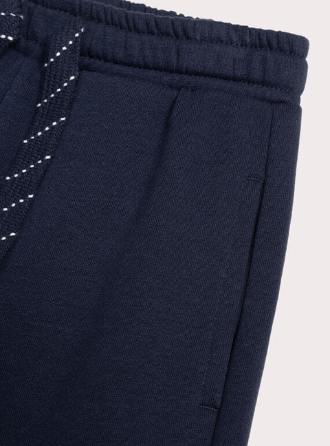 Navy Cotton Fleece Joggers
