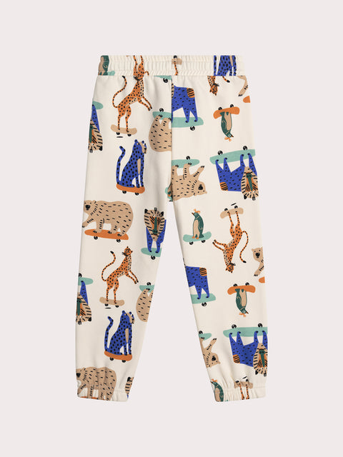 Dinosaur Print Cotton Fleece joggers