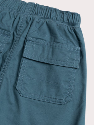 Blue Micropolar Lined Cotton Trousers