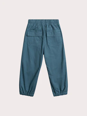 Blue Micropolar Lined Cotton Trousers