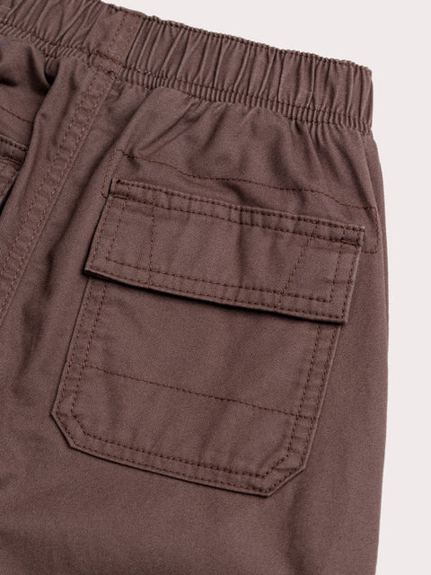 Micropolar Lined Chocolate Brown Cotton Trousers