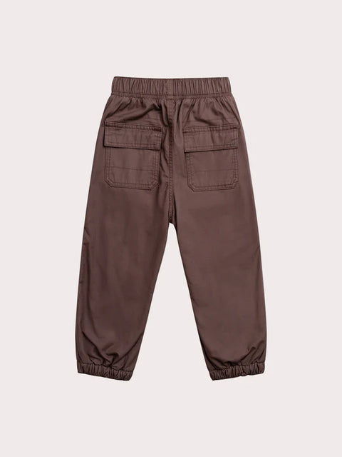 Micropolar Lined Chocolate Brown Cotton Trousers