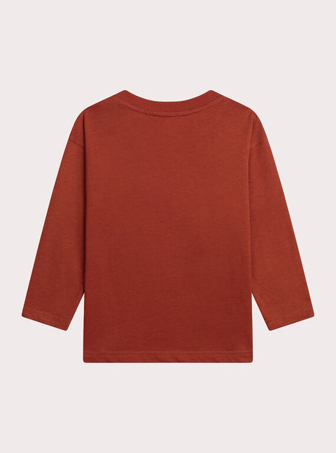 Orange Deer Animation Cotton T-shirt