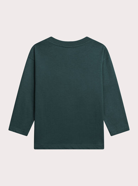 Green Fox Animation Cotton T-shirt