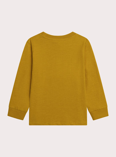 Yellow Long Sleeve Cotton T-shirt