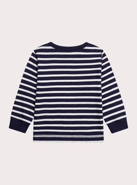 Classic Navy & White Stripe Cotton T-shirt