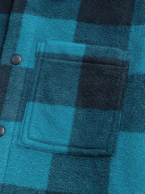 Turquoise Check Fleece Shirt