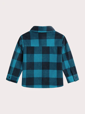 Turquoise Check Fleece Shirt