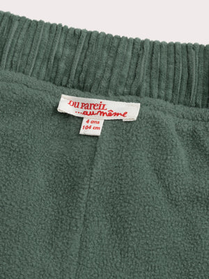 Green Elasticated Waist Corduroy Trousers