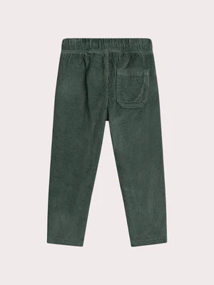 Green Elasticated Waist Corduroy Trousers