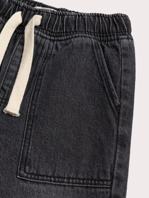 Grey Micropolar Lined Denim Jeans