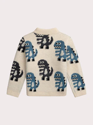 Beige Monster Pattern Jumper
