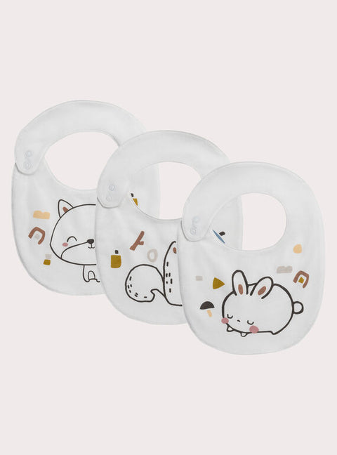 3 Pack Cotton Bibs
