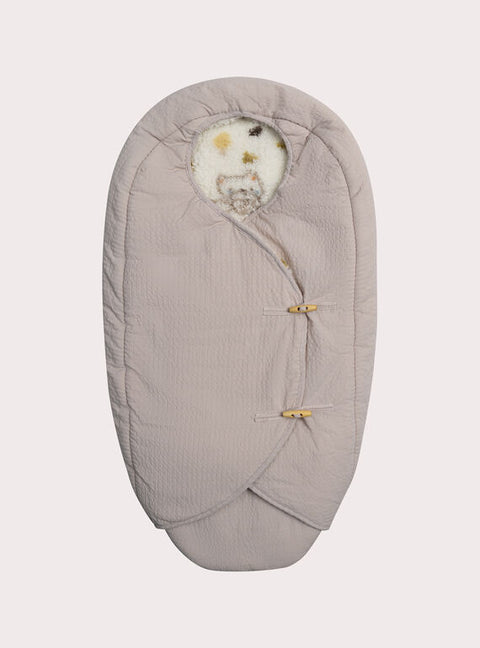 Beige Sherpa Lined Car/Buggy Baby Nest