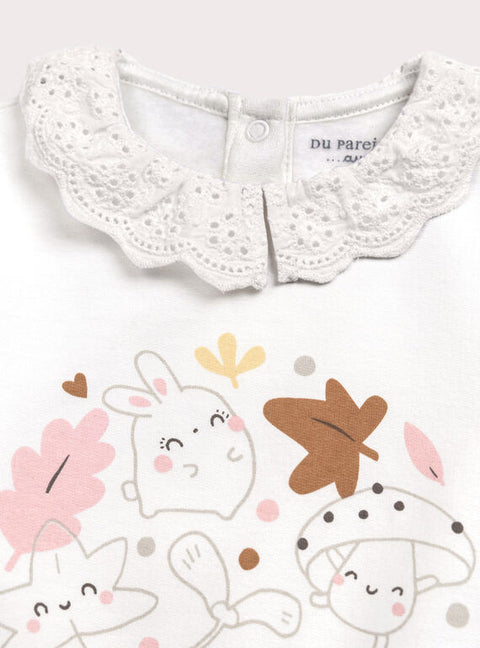 Printed Cotton Sweatshirt With Matching Leggings