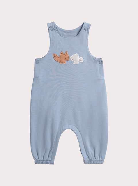 Newborn Blue Cotton Dungarees