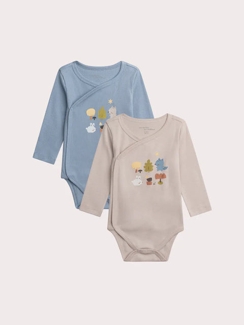 2 Pack Newborn Cotton Bodysuits