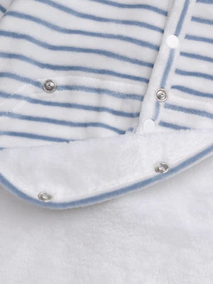 White Newborn Velour Sleepsuit With Fox Animation