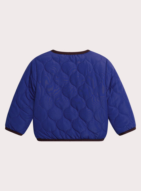 Blue Reversible Faux Sheepskin Jacket