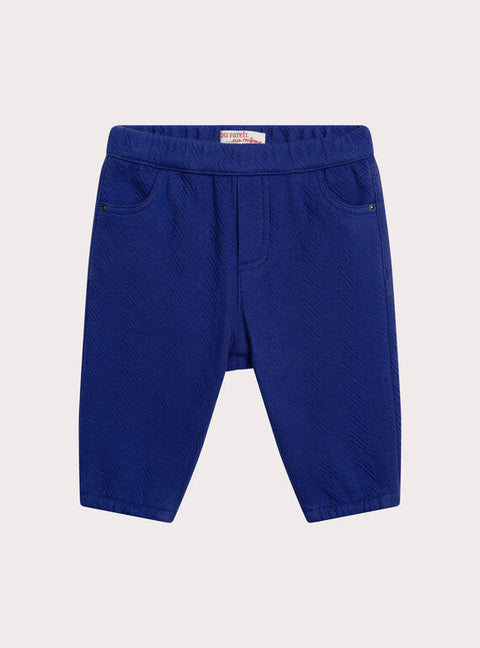 Lined Blue Cotton Trousers