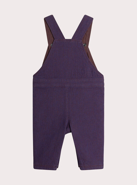 Lined Burgundy Cotton Twill Dungarees