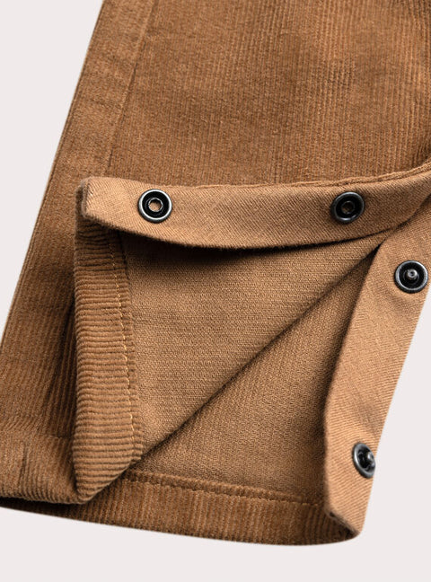 Brown Lined Jumbo Corduroy Dungarees